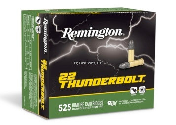 Remington Thunderbolt Rimfire Ammo, 22LR, 40GR LRN, 525 Round Box