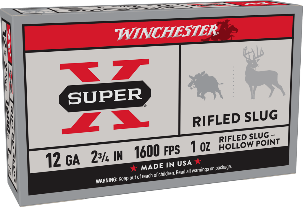 Winchester 12ga, 2-3/4, 1oz Rifled Slug, 5 Rounds