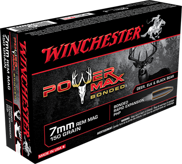 Winchester Power Max 7mm Rem Mag, 150 Grain Bonded, 20 Rounds