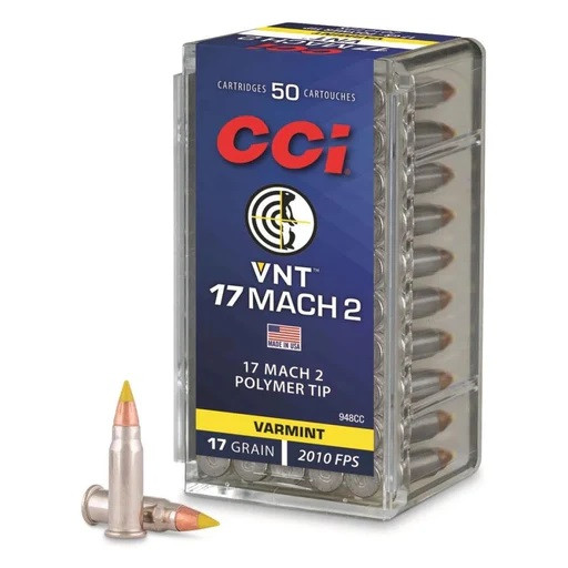 CCI Varmint 17 Mach 2, 17 Gr Polymer Tip , Box of 50