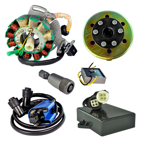 Kimpex HD Stator 200W, Regulator, CDI Box, Ignition Coil, Flywheel and Puller Kit Fits Yamaha - 345595 - 345595