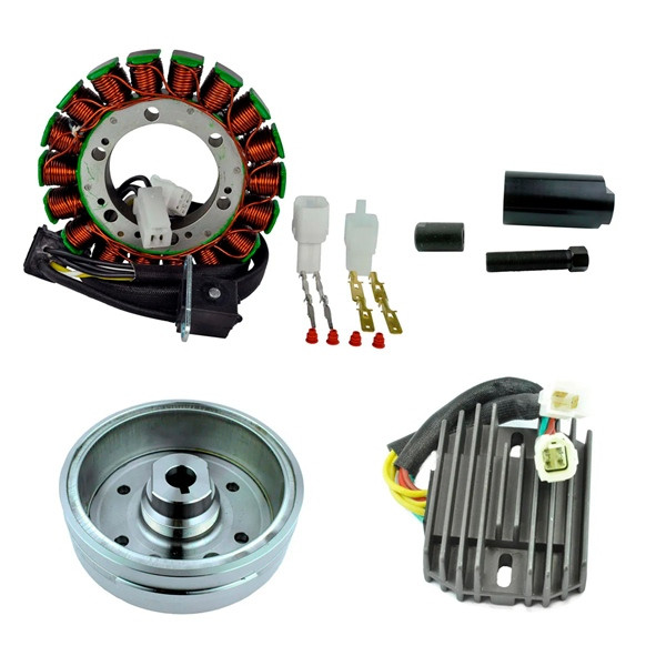 Kimpex HD Stator, Regulator, Improved Magneto Flywheel, Crankcase Cover Gasket Kit and Puller Fits Arctic cat - 345575 - 345575