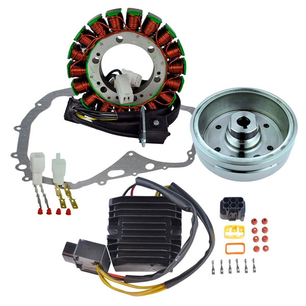 Kimpex HD Stator, Mosfet Regulator, Improved Magneto Flywheel and Crankcase Cover Gasket Kit Fits Suzuki - 345552 - 345552