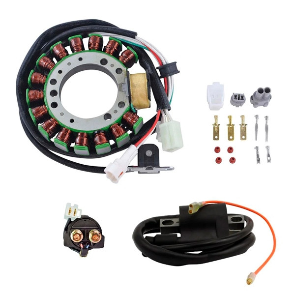 Kimpex HD Stator, External Ignition Coil and Starter Relay Solenoid Switch Kit Fits Yamaha - 345469 - 345469
