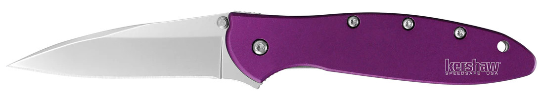 Kershaw Leek Folding Knife, Purple