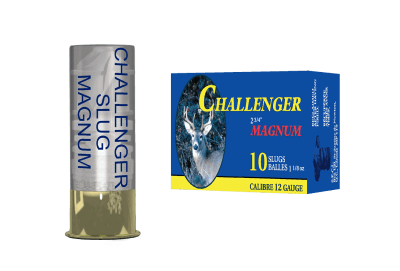 Challenger 12 Ga, 2-3/4" Slugs, 10 Rounds