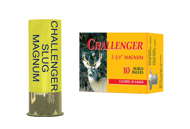 Challenger 20 Ga Big Game, 2-3/4" Slugs, 10 Rounds