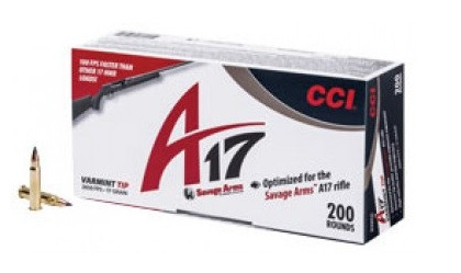 CCI 17 HMR A17 17Gr Varmint Tip Ammunition, 200 Round