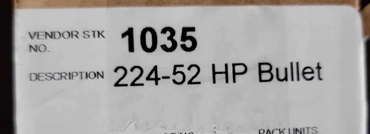 CCI 22 Cal (.224") 52 Gr Hollow Point, 100 Bullets