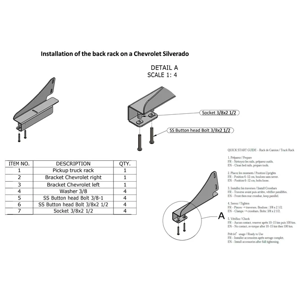 Bison Bumpers Mounting Bracket - 160341