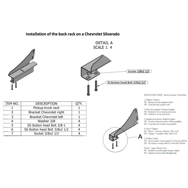 Bison Bumpers Mounting Bracket - 160341
