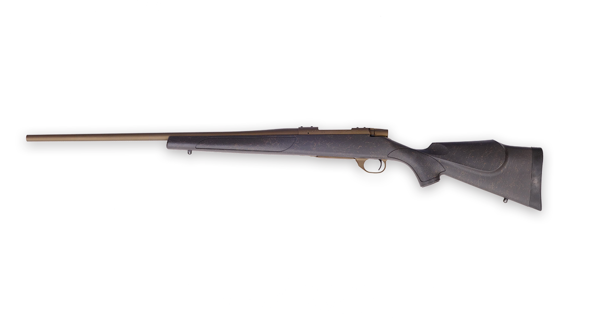 Weatherby Vanguard Weatherguard Bronze 7mm Rem, 22" Barrel, Polymer Monte Carlo Synthetic Stock with Bronze Webbing