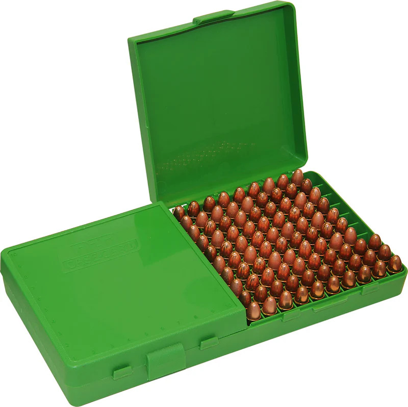 MTM Case-Gard Ammo Box 200 Round Flip-Top, Green, 40 10mm 45