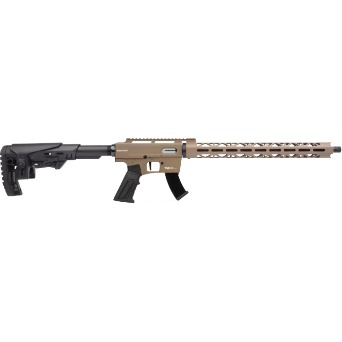 Sticker Draw, Derya TM22 Semi-Auto 22 LR, Adjustable Stock, 18" FDE (TM22-18-TN-AL) w/Vortex SPARC AR Red Dot, Tan (SPC-AR2-TAN)