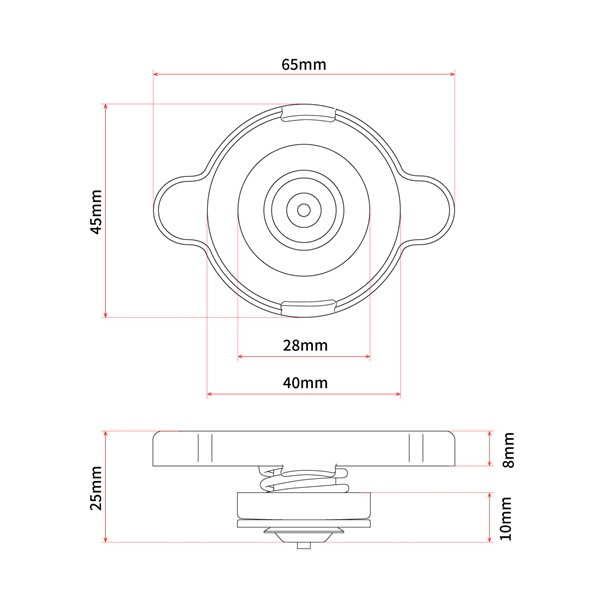 DRC/ZETA/UNIT Radiator Cap - Racing use - 428689