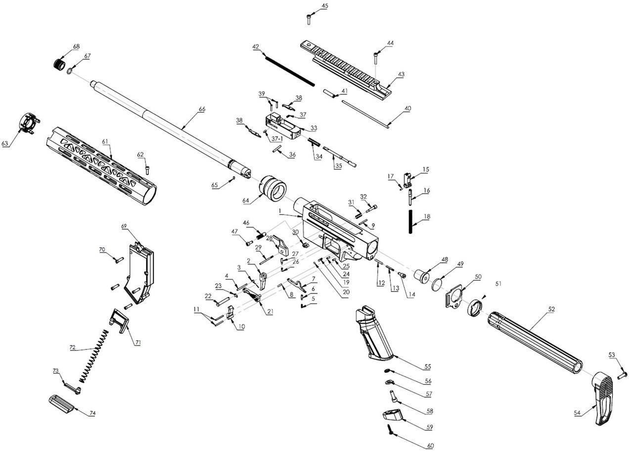 TM-22 Top Cover Front Screw Part #45