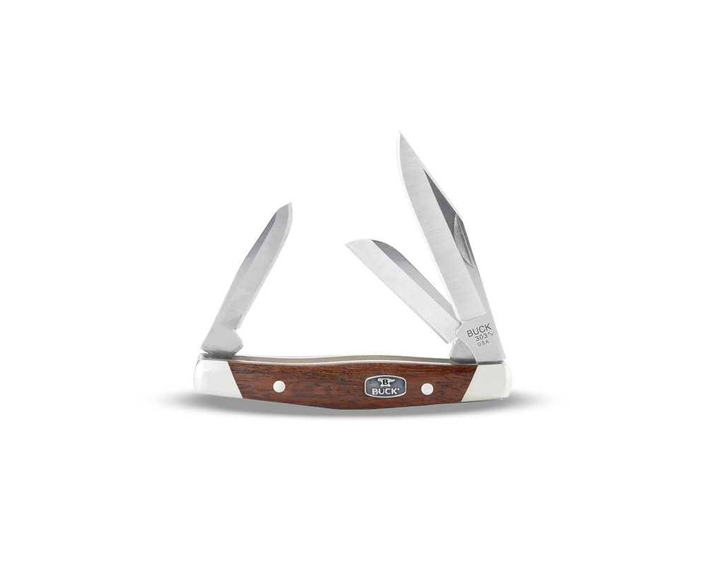 Buck 303 Cadet Folding Multi-Blade Knife, Granadillo Wood Grip