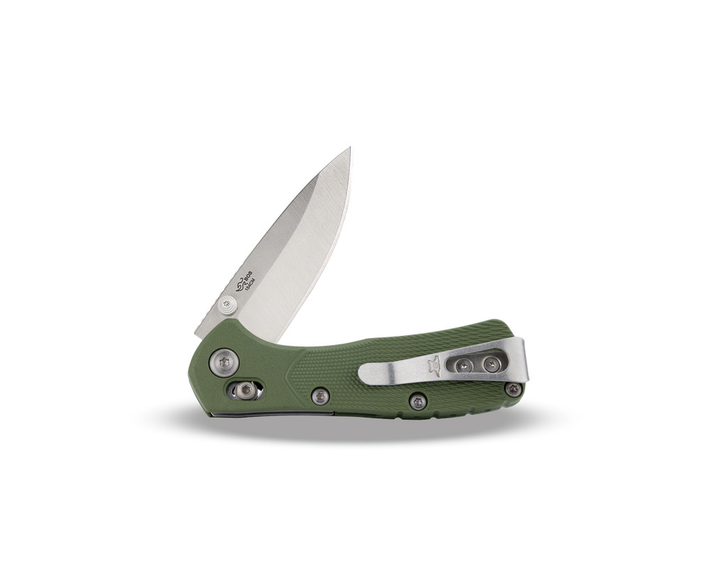 Buck 790 Mini Range Pro Folding Knife, Green Grip, 2.625" Drop Point Blade
