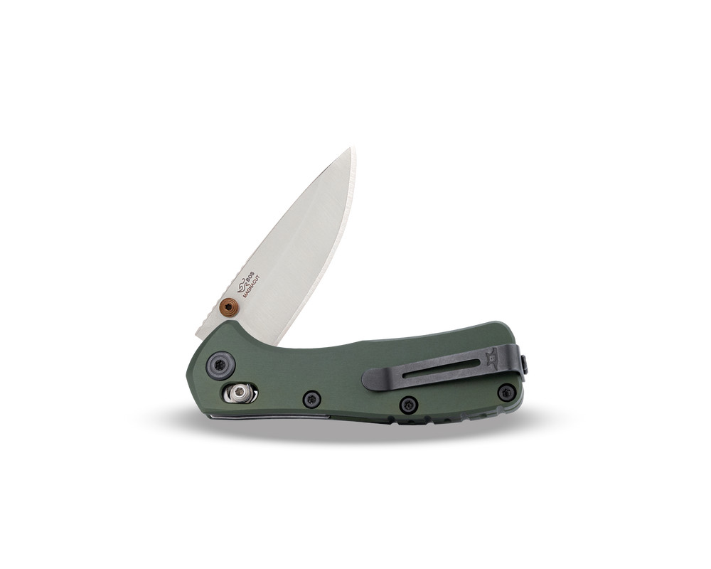 Buck 790 Mini Range Elite Folding Knife, Green Grip, 2.625" Drop Point Blade