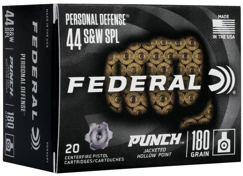 Federal 44 S&W Special 180 Gr Punch Jacketed Hollow Point, 20 Rounds
