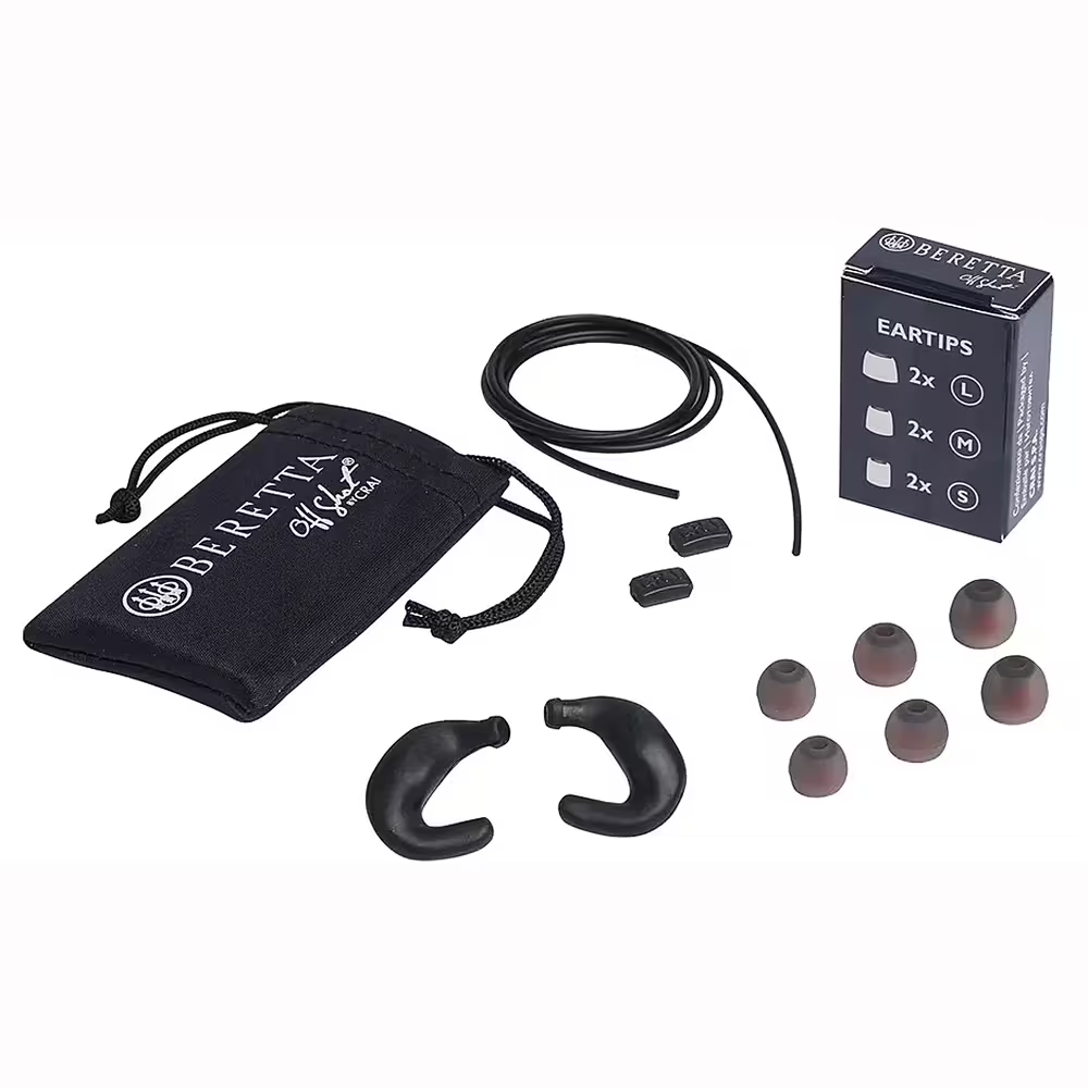 Beretta Comfort Plus EVO Earplugs, 32dB SNR, Black