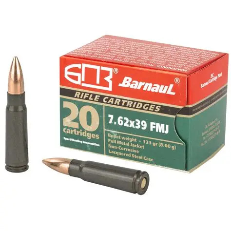 Barnaul 7.62x39 123gr FMJ, 20 Rounds