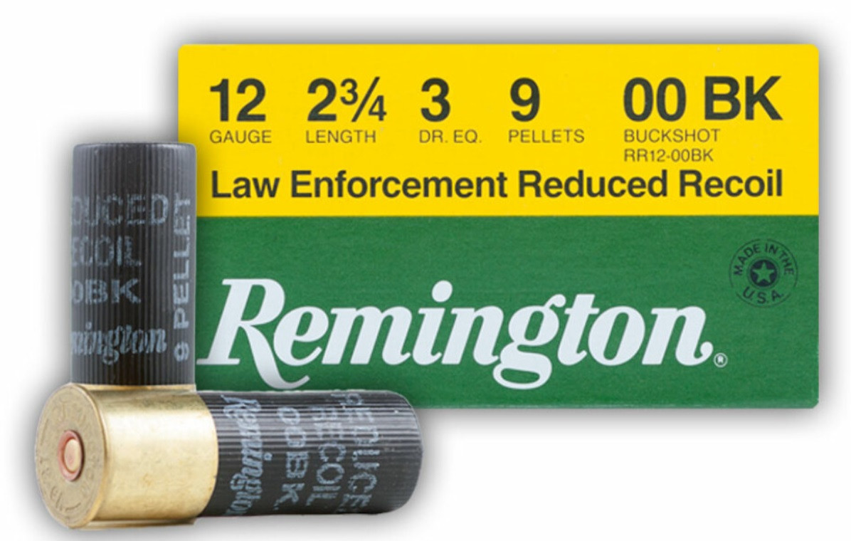 Remington 12 Ga 2 3/4", 00 Buck, Reduced Recoil, 25 Rnds