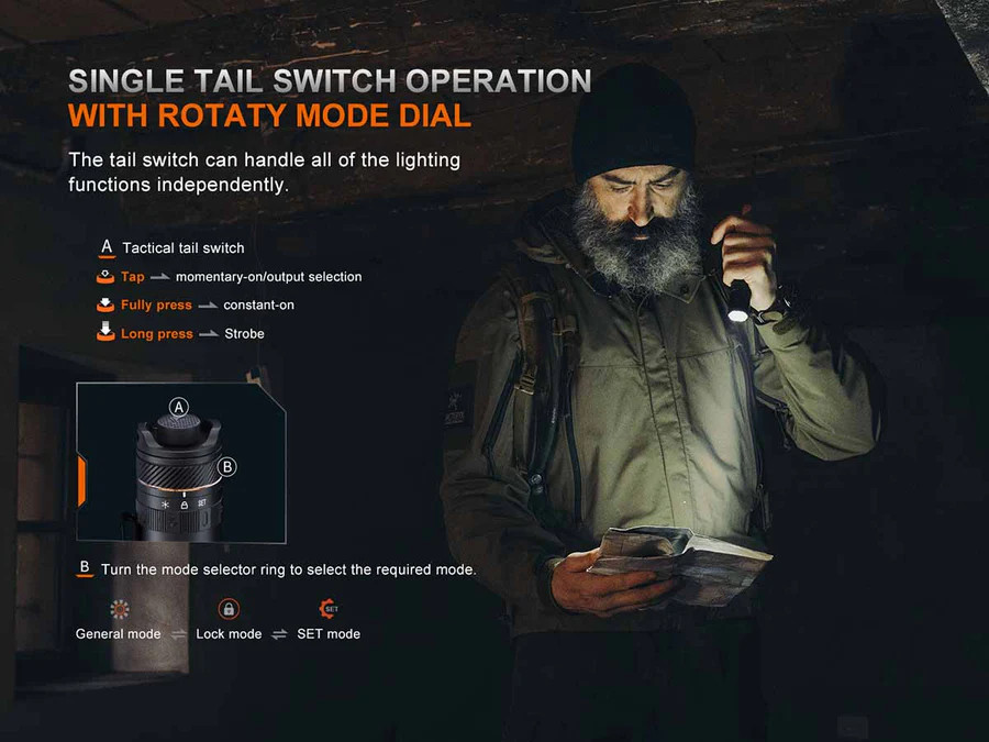 Fenix PD45R ACE Multi-Mode Tactical Flash Light, 3200 Lumens