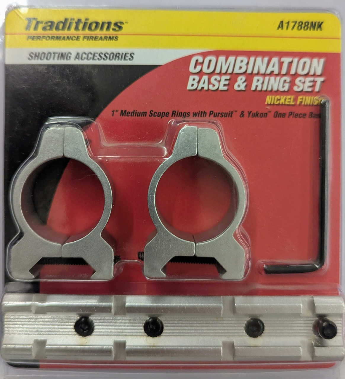 Traditions 1" Medium Rings and Rail Package, Nickel