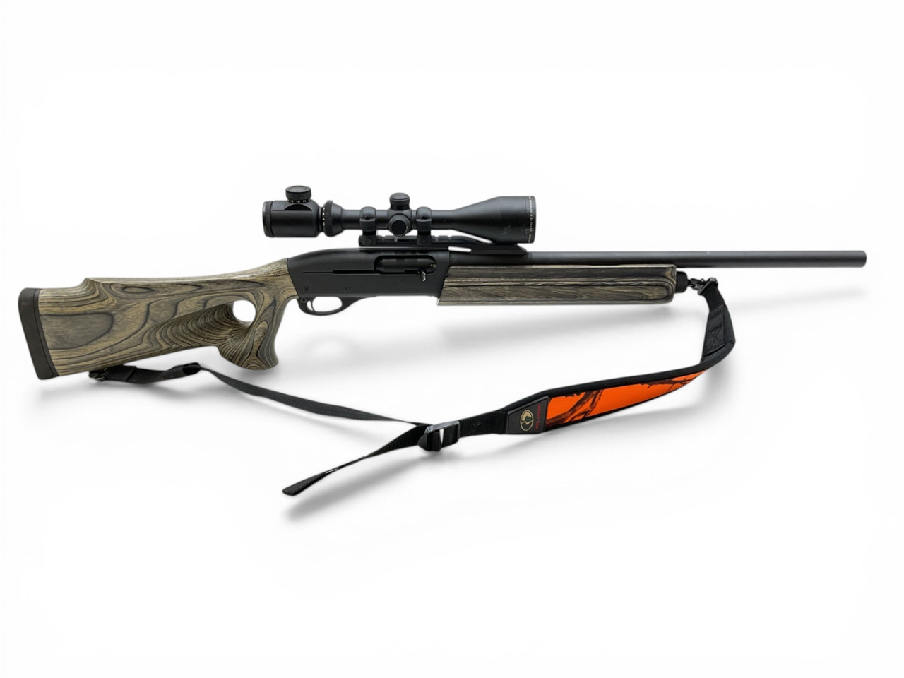 Remington 11-87 Special Purpose Semi Auto Shotgun 3" Chamber 21" Rifled Cantilever Barrel Laminate Thumbhole Stock With Vortex Crossfire 2.5-10X50 Scope