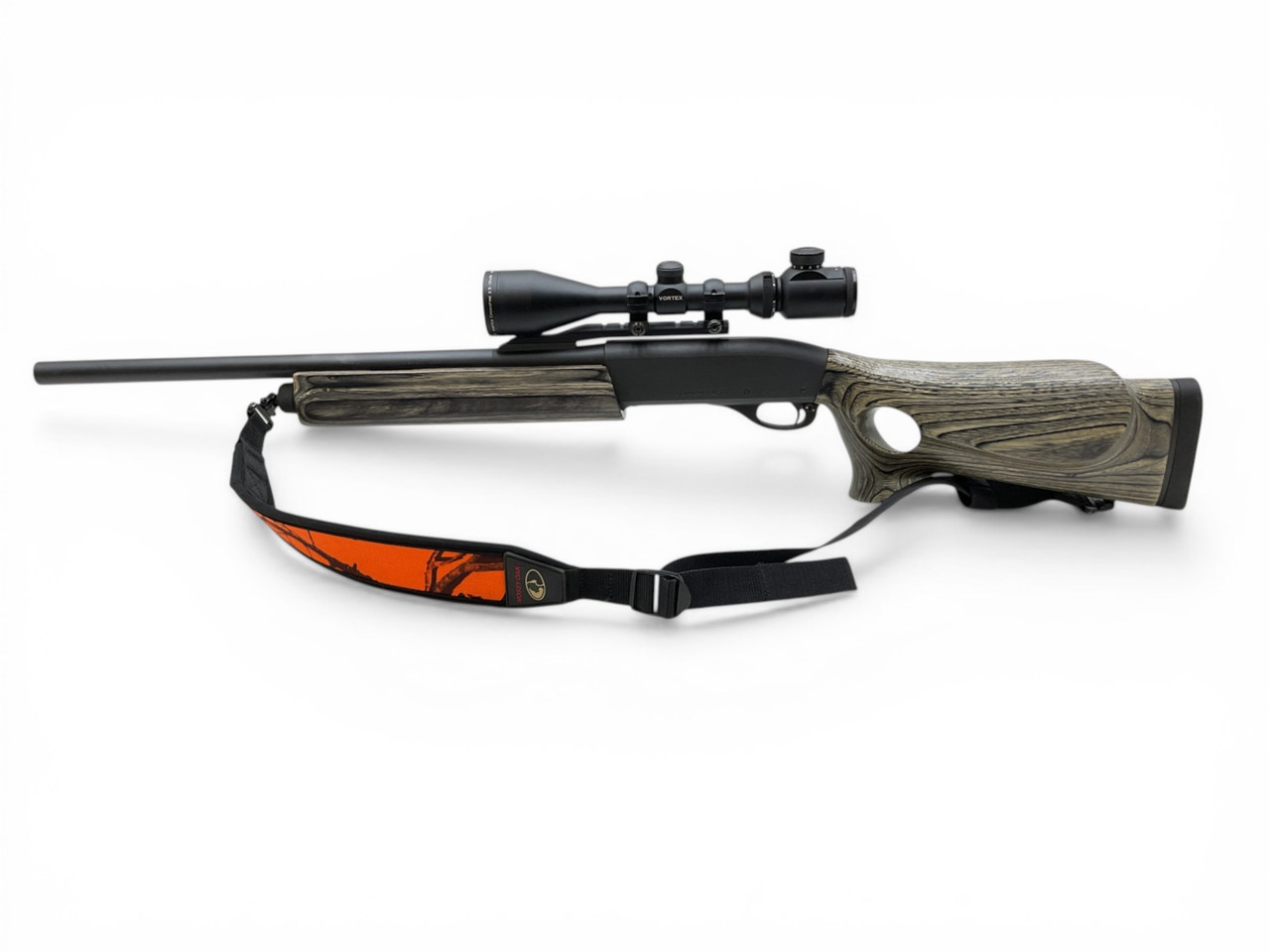 Remington 11-87 Special Purpose Semi Auto Shotgun 3" Chamber 21" Rifled Cantilever Barrel Laminate Thumbhole Stock With Vortex Crossfire 2.5-10X50 Scope
