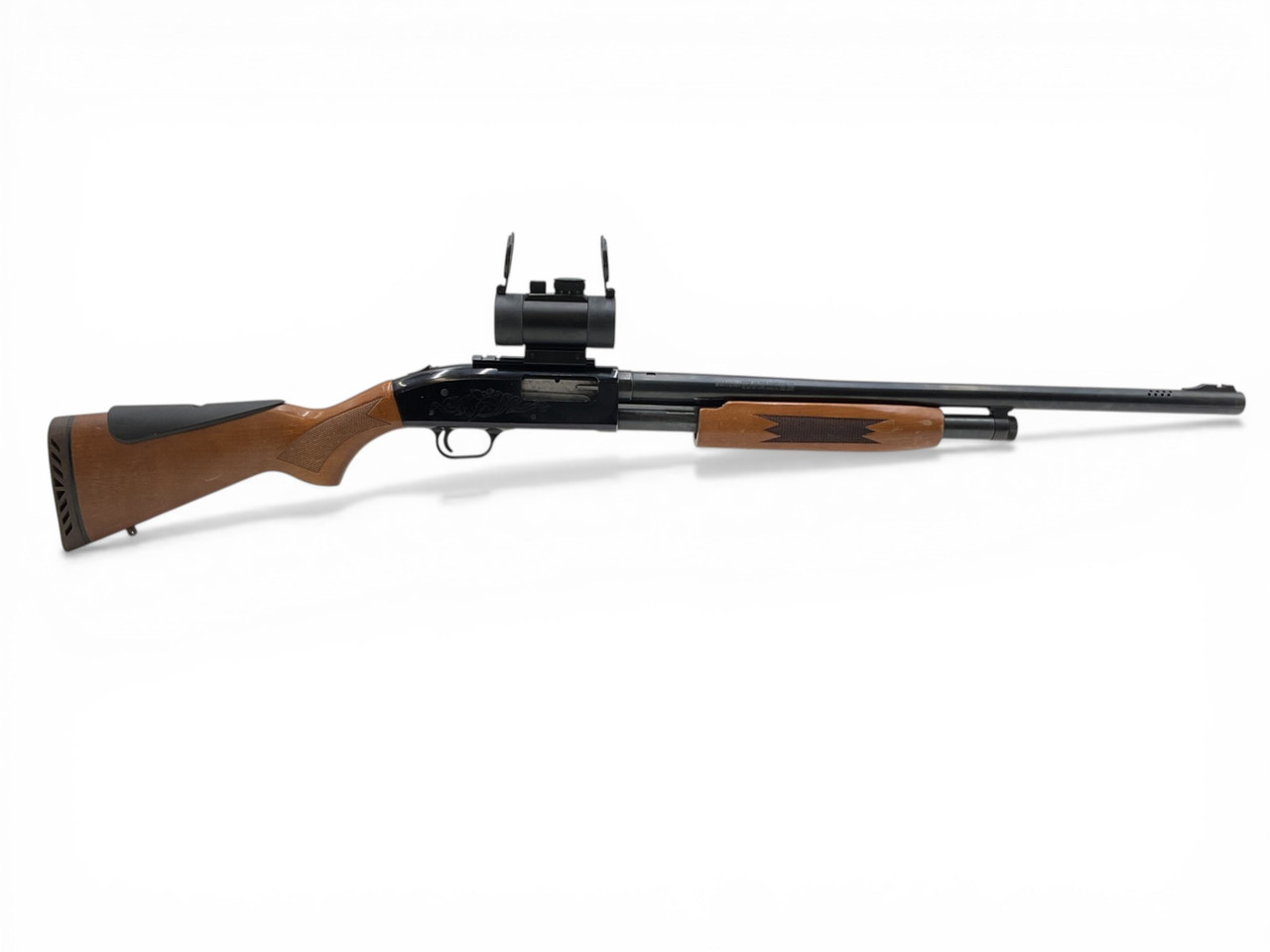 Lakefield Mossberg Model 500AB Pump Action Shotgun 12Ga 3" Chamber 24" Rifled Barrel Wood Stock With Mazz Optics 1X46 Red Dot