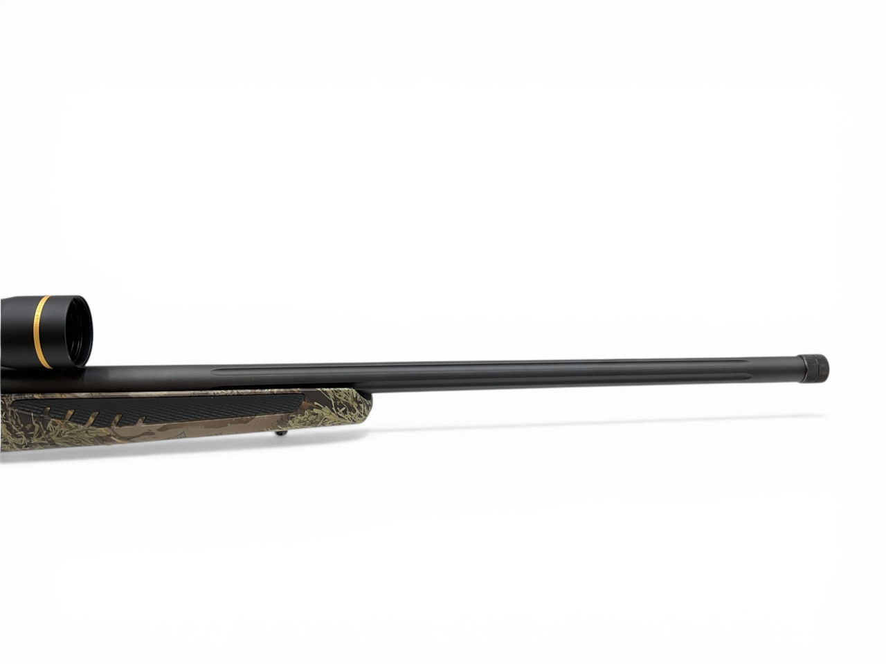Savage 110 Timberline Bolt Action Rifle .243 Win 24" Threaded And Fluted Barrel Camo Stock With Leupold VX-3 4.5-14X40
