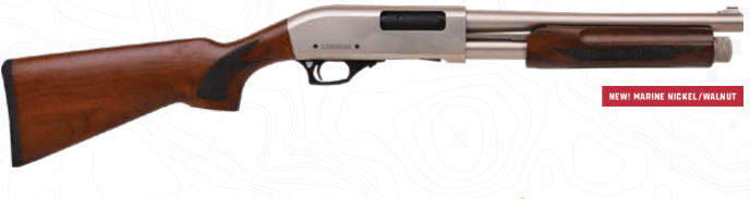 Canuck Defender 12 Ga, Pump Action, 14" Brl, Marine/Walnut