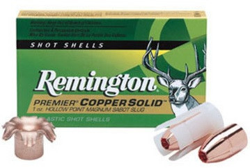 Remington PREMIER 12GA, 2-3/4” Copper Sabot Slug, 5 Rounds