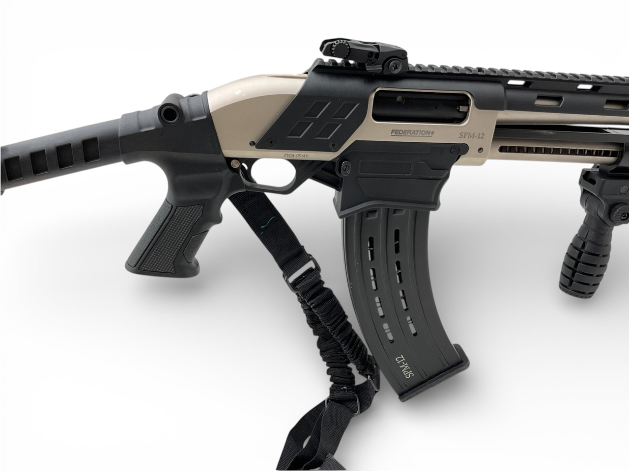 Federation Firearms SPM-12 Pump Action 12Ga Shotgun 3" Chamber 9" Barrel Black Adjustable Stock