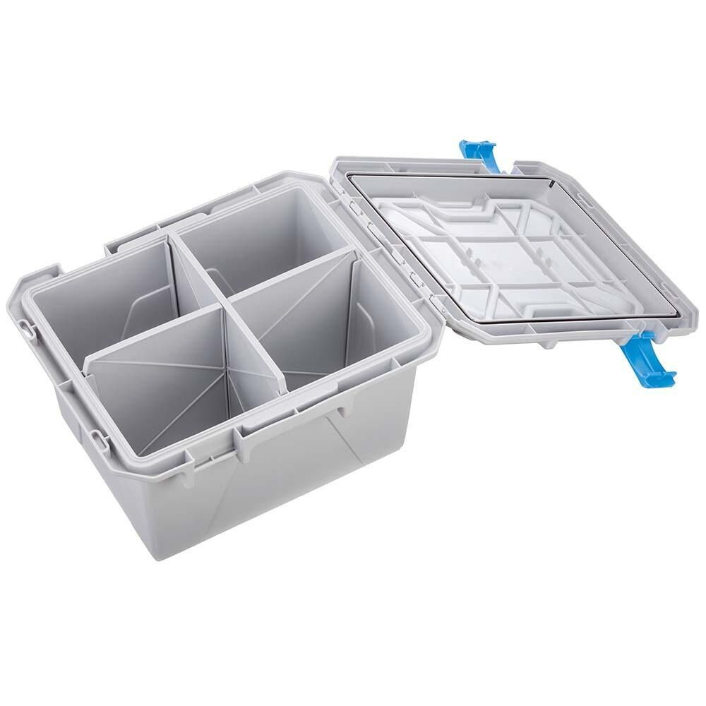Plano HD Marine Storage Bin, 16.25" x 13" x 9.5", Grey / Blue