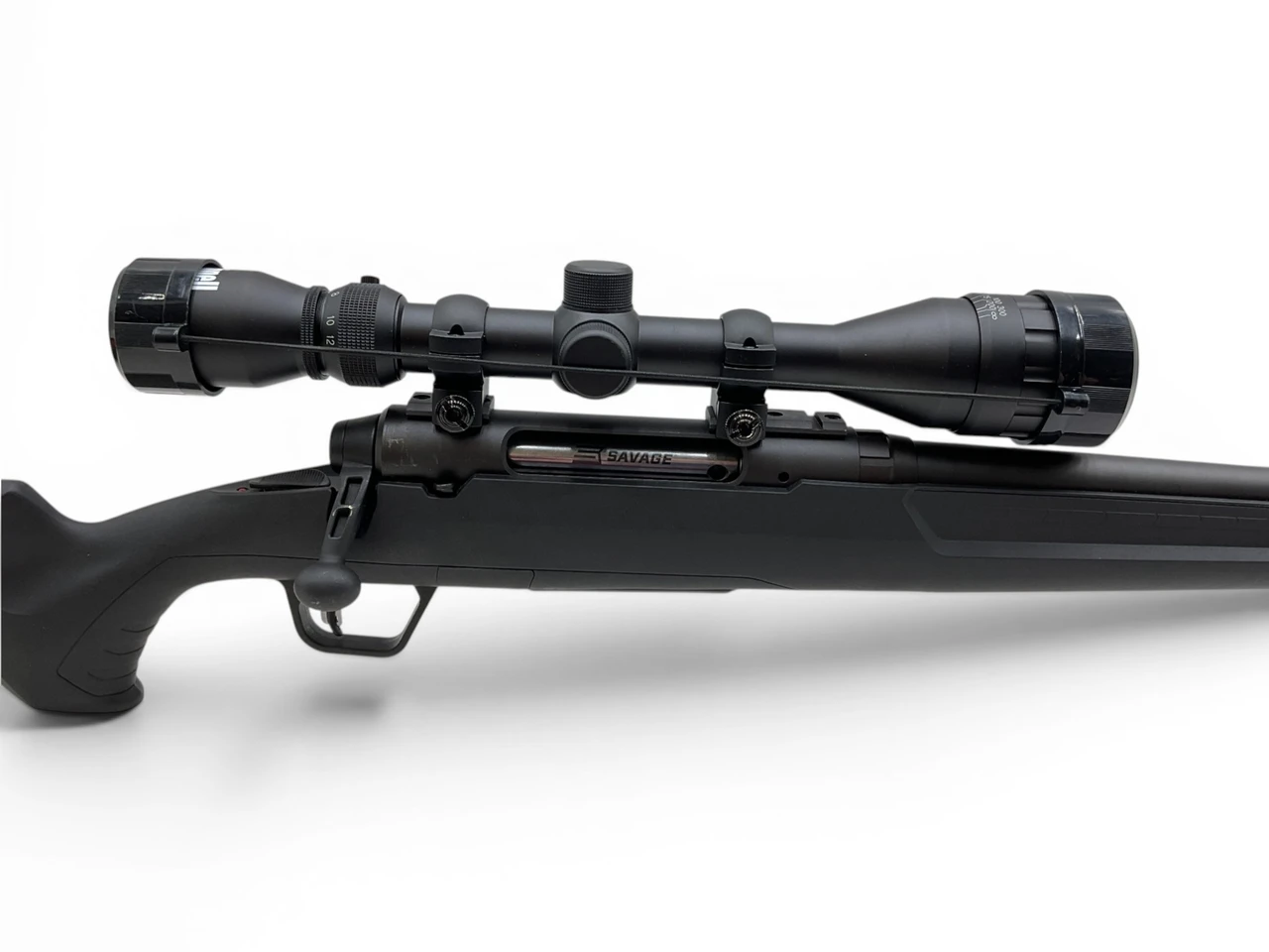 Savage Axis II Bolt Action Rifle 22-250 22" Barrel Black Synthetic With Bushnell 4-12X40 Scope
