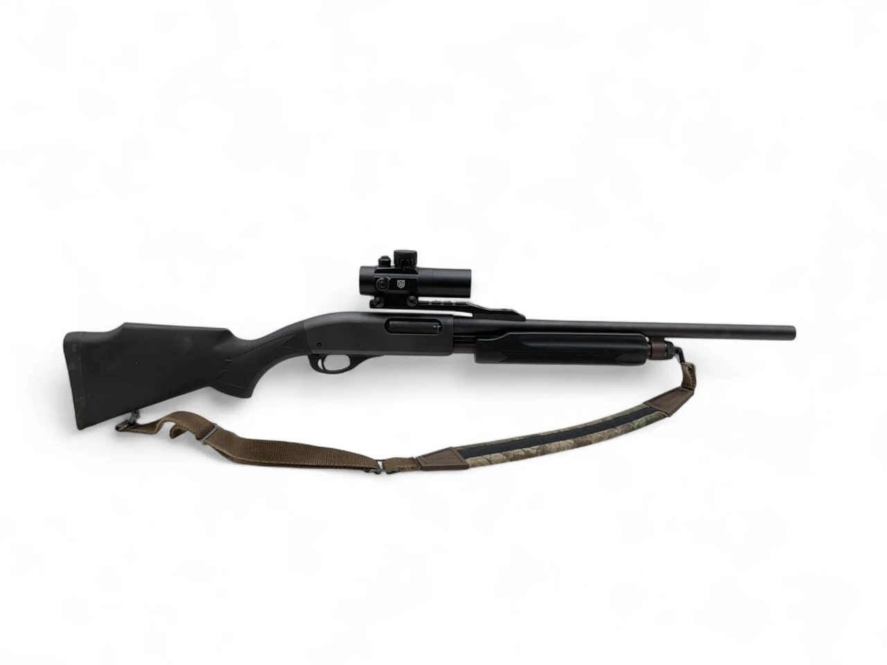 Remington 870 Pump Action Shotgun 20Ga 3" Chamber 18.5" Rifled Barrel Black Synthetic With Red Dot