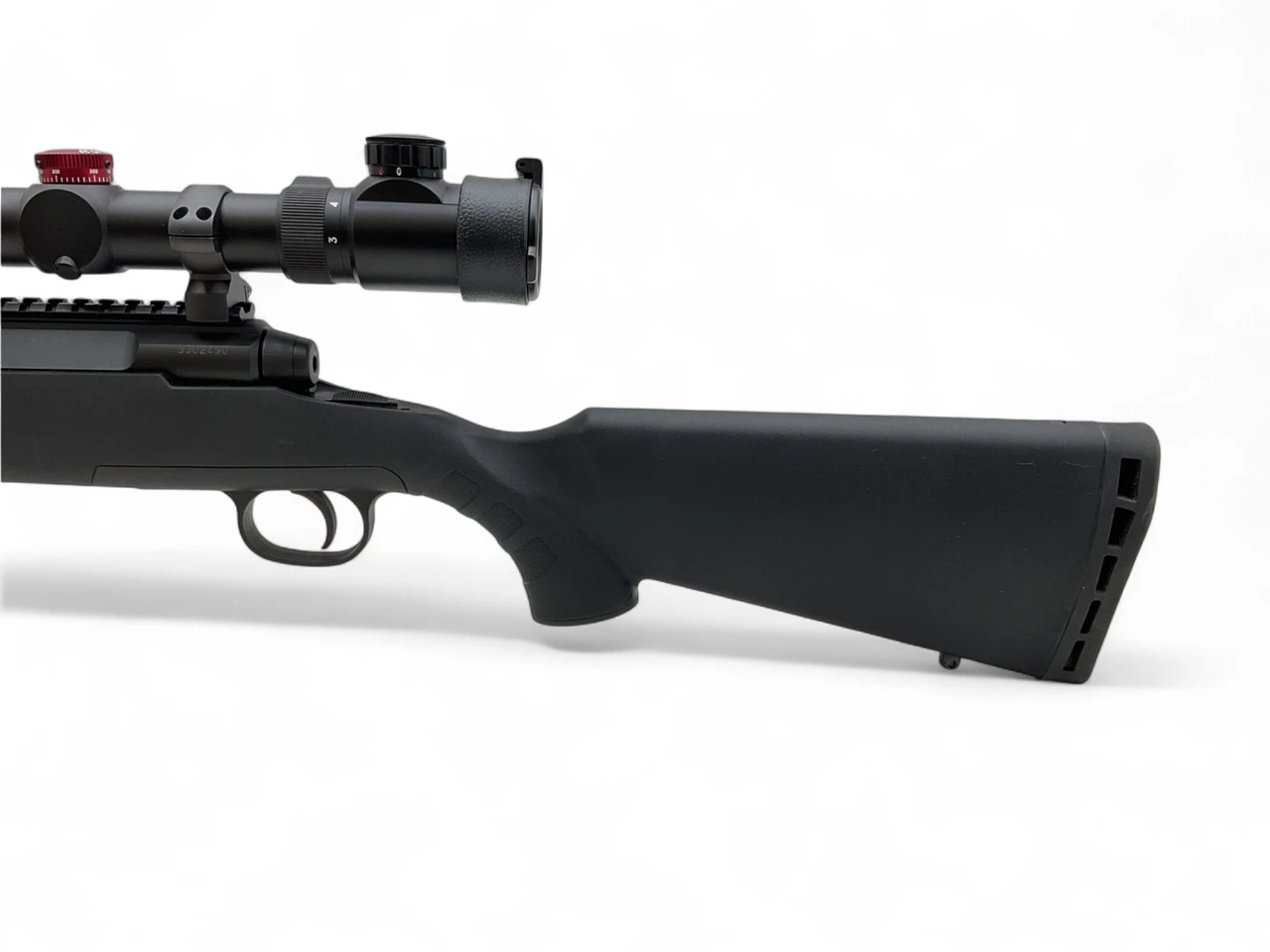 Savage Axis Bolt Action Rifle 22-250 Rem 22" Barrel Black Synthetic Stock Scorpion 3-9X50 Scope