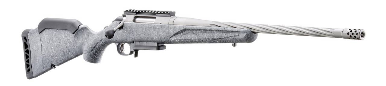 Ruger American Gen II 223 Rem Bolt Action Rifle, 20" Fluted Metal Grey Barrel, Grey Splatter
