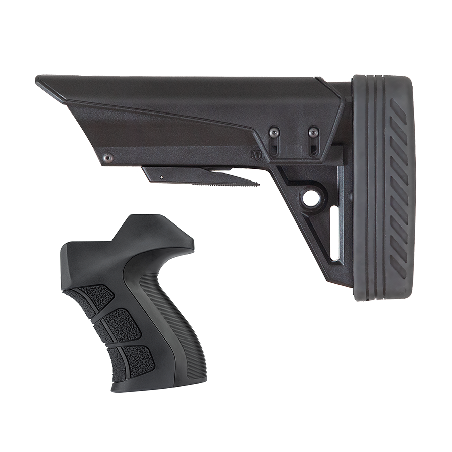 ATI Tactlite Shotgun Stock and X2 Grip, Mossberg 590R & 590RM, Black