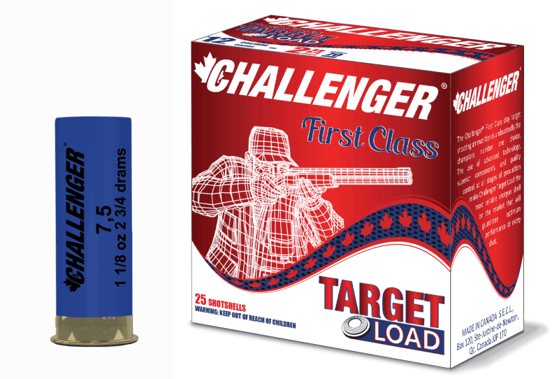 Challenger 12 Ga Light Load, #7.5, 1 1/8 Oz, Case of 250 Rds