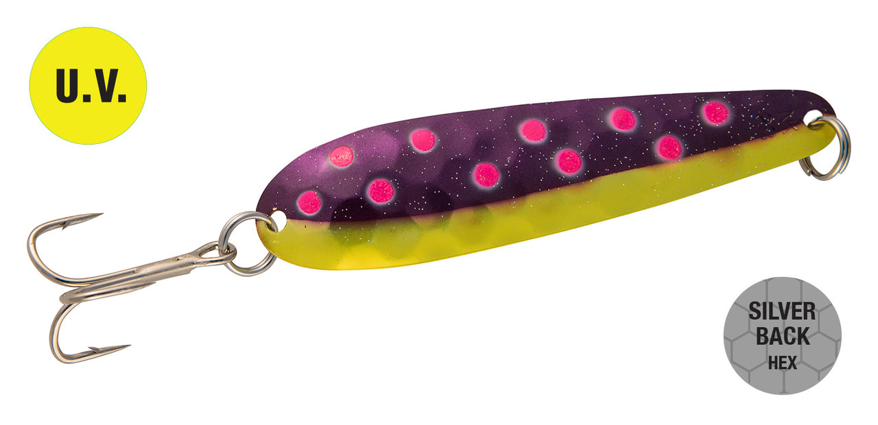 Northern King Trolling Spoon, Size 28, 1/2oz, 3 3/4", Blueberry Muffin