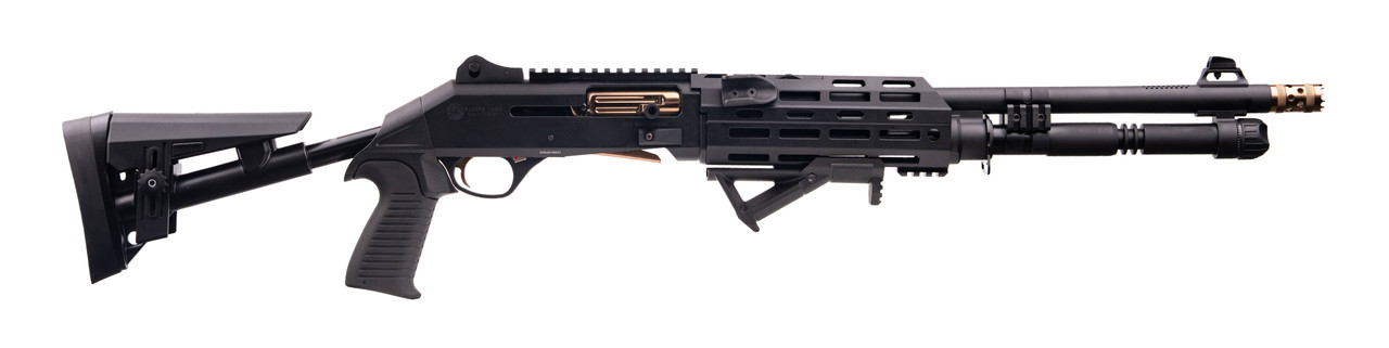 EGE Arms Panzer M4 Speed Pro TAC 12 Ga 3" Semi, 18.6" Barrel, Black Telescopic Stock