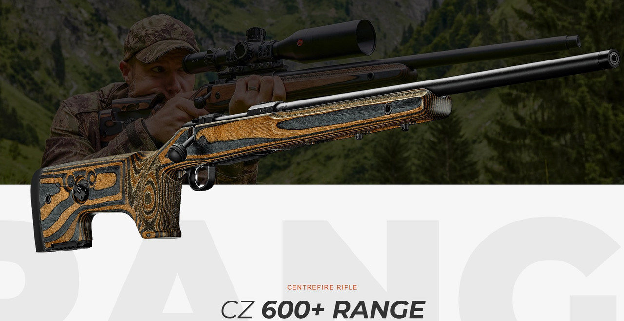 CZ 600+ Range 6MM Creedmoor Bolt Action Rifle, 24" Barrel, Synthetic Stock