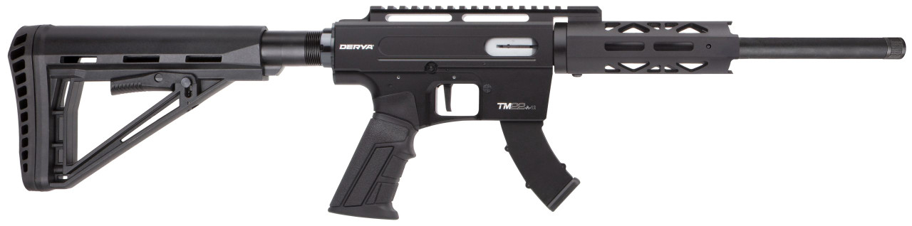 Derya TM22 PRO 22 LR Semi-Automatic Rifle, 12" Barrel, Black Synthetic Stock