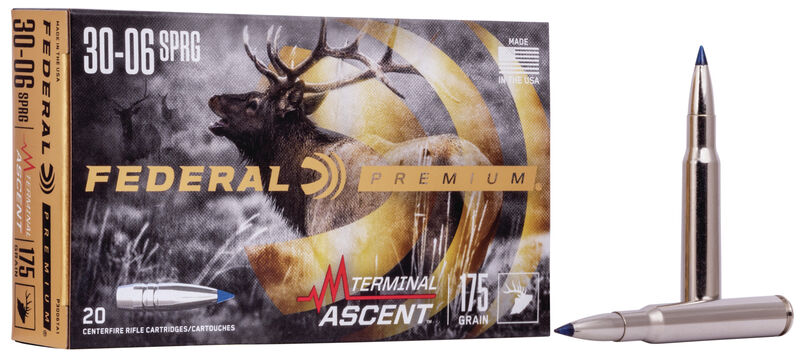 Federal Premium 30-06 SPRG 175 Grain Terminal Ascent Ammunition, 20 Rounds