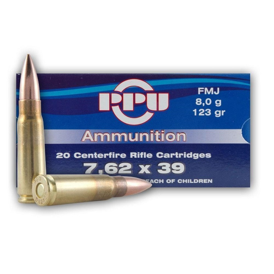 Prvi Partizan 7.62x39  123 Grain FMJ, 20 Rds