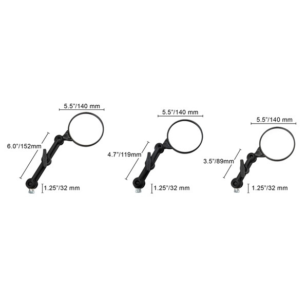 DoubleTake Mirror Dual Sport Mirror with 6" Long Arm - 047507
